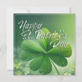 Carte Shamrocks verts Bonne St. Patrick's Day (7) c (Devant)