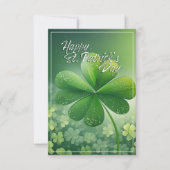 Carte Shamrocks verts Bonne St. Patrick's Day (7) c (Devant)