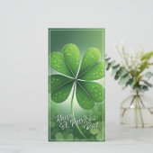 Carte Shamrocks verts Bonne St. Patrick's Day (8) c (Debout devant)