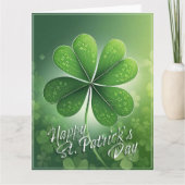 Carte Shamrocks verts Bonne St. Patrick's Day (8) c (Devant)