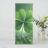 Carte Shamrocks verts Bonne St. Patrick's Day (8) c (Debout devant)