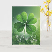 Carte Shamrocks verts Bonne St. Patrick's Day (8) c (Fleur jaune)