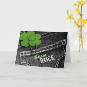 Carte Shamrosks à Jeans Pocket St. Patrick's (Fleur jaune)