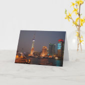 Carte Shanghai Skyline 1 (Fleur jaune)