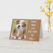 CARTE SHAR PEI IS A COMEDIAN FOR YOUR BIRTHDAY (Fleur jaune)