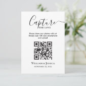 Carte Share Wedding Photos With QR Code (Debout devant)