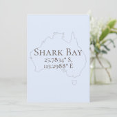 Carte Shark Bay Australie Latitude & Longitude (Debout devant)