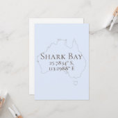 Carte Shark Bay Australie Latitude & Longitude (Devant/Arrière en situation)