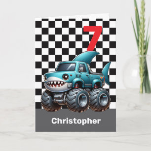 Carte Shark Monster Truck 7e anniversaire