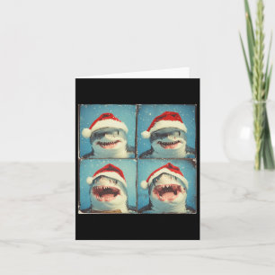 Carte Shark Père Noël Ocean Animal Photographie Noël Sha