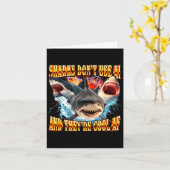 Carte Sharks Don't Use Ai And They're Cool Af  (Fleur jaune)