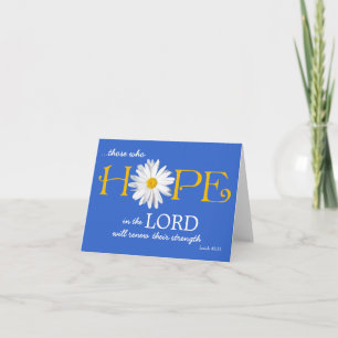 Carte Shasta Daisy Hope in the Lord Isaiah 40:31 Card