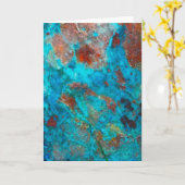 Carte Shattuckite bleu (Fleur jaune)