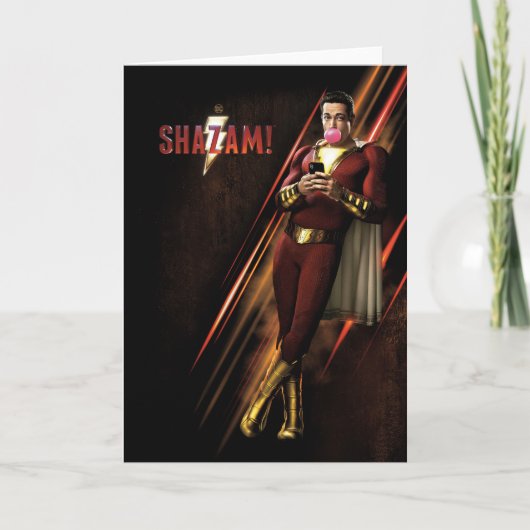 Carte SHAZAM ! bubble-gum de soufflement de | Shazam (Devant)