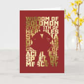 Carte SHAZAM ! graphique d'or de typographie de (Fleur jaune)