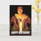 Carte SHAZAM ! silhouette de coucher du soleil de | (Fleur jaune)