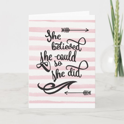 Carte she believed she could so she did (Devant)