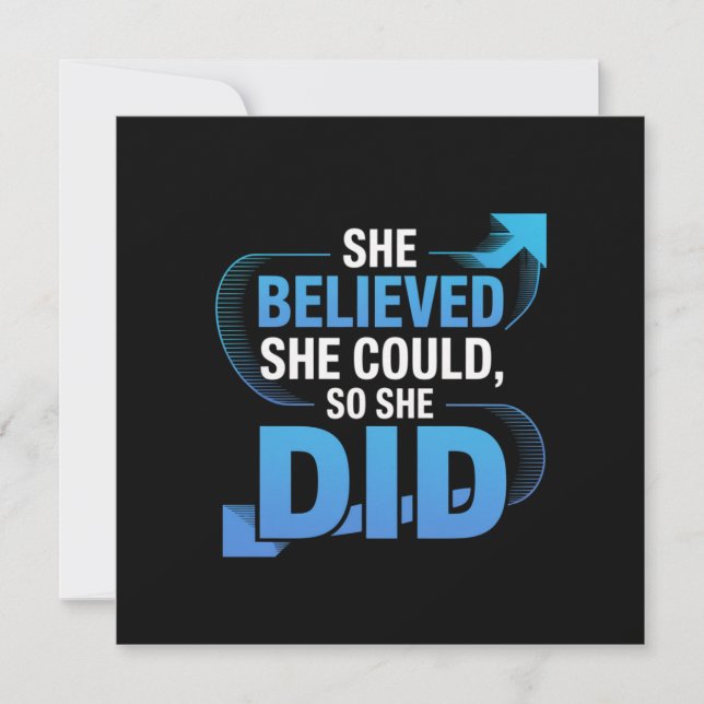 Carte She Believed She Could, So She Did (Devant)
