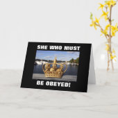 CARTE SHE WHO MUST BE OBEYED! (Fleur jaune)