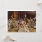 Carte Shear the Rams (Australian Art) (Tom Roberts) (Devant/Arrière en situation)