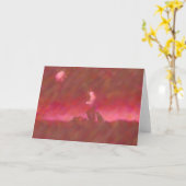 Carte "Sheep Herder Maroon"~Carte pour notes Abstrait or (Fleur jaune)
