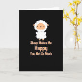 Carte Sheep Kawaii (Fleur jaune)