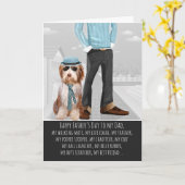 Carte Sheepdog de la Fête des pères des chiens (Fleur jaune)