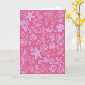 Carte SHELL YEAH Seashell Beach Anniversaire Félicitatio (Fleur jaune)