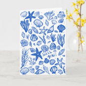 Carte SHELL YEAH Seashell Beach Anniversaire Félicitatio (Fleur jaune)