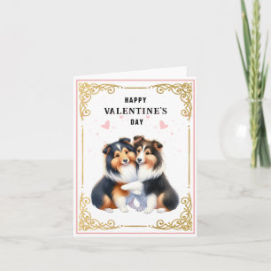 Carte Sheltie Shetland Sheepdog Saint-Valentin