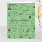 Carte Shenandoah Pennsylvania Annonce Vintage 1880 (Fleur jaune)