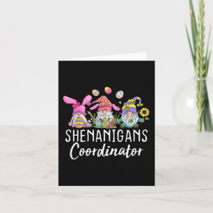 Carte Shenanigans Coordonnateur Pâques Bunny Gnomes Rabb