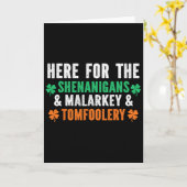 Carte Shenanigans Malarkey Et Tomfoolery Drôle St Patri (Fleur jaune)