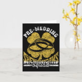 Carte Shenanigans Pré-mariage Squad Groom Bride Party Ba (Fleur jaune)