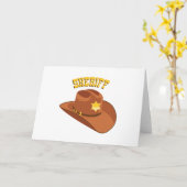Carte Shérif Cowboy Hat (Fleur jaune)