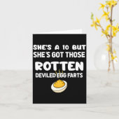 Carte She's A 10 But She Got Those Rotten Deviled Egg Fa (Fleur jaune)