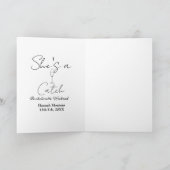Carte She's a catch champagne bottle bachelorette weeken (Intérieur)