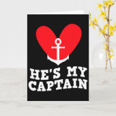 Carte She's My Anchor He's My Captain Matching Couples V (Fleur jaune)