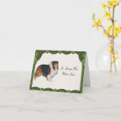 Carte Shetland Sheepdog (Fleur jaune)