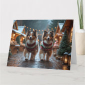 Carte Shetland Sheepdog Noël Snow Holiday (Devant)