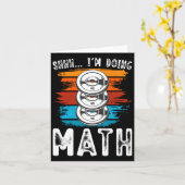 Carte Shhh I’m Doing Math Fitness Exercice d’haltérophil (Fleur jaune)