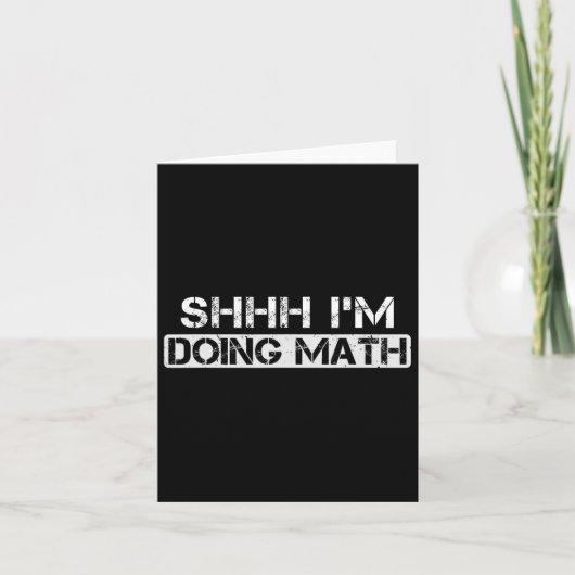 Carte Shhh I's Doing Math Funny Gym entraînement de musc (Devant)