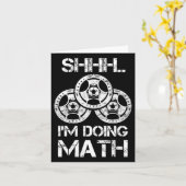 Carte Shhh Je fais Math Drôle Poids Lifting Entraînement (Fleur jaune)