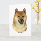 Carte Shiba Inu (Fleur jaune)