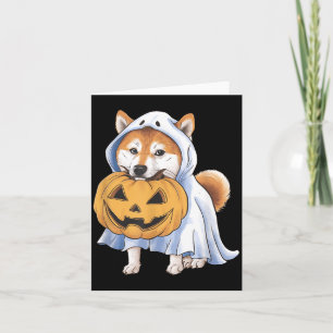 Carte Shiba Inu Chien Fantôme Halloween