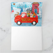 Carte Shiba Inu Chien Livraison de Noël Camion Neige (Intérieur)
