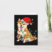 Carte Shiba Inu Dog Christmas Lights Santa Xmas Pet Dog (Devant)