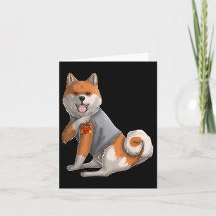 Carte Shiba Inu I Love Maman Tattoo Dog Shirt Drôle Mère