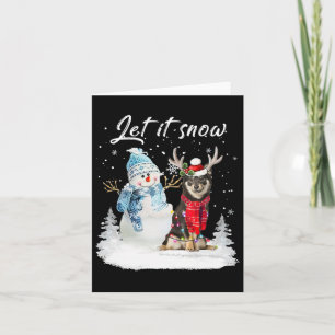 Carte Shiba Inu Père Noël Chien Noël Snowman Xmas Pyjama