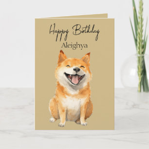 Carte Shiba Inu qui rit personnalisé